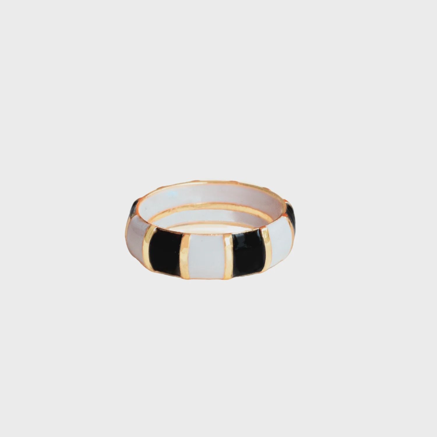 CHORMA RING BLACK WHITE, Colour: BLACK/WHITE