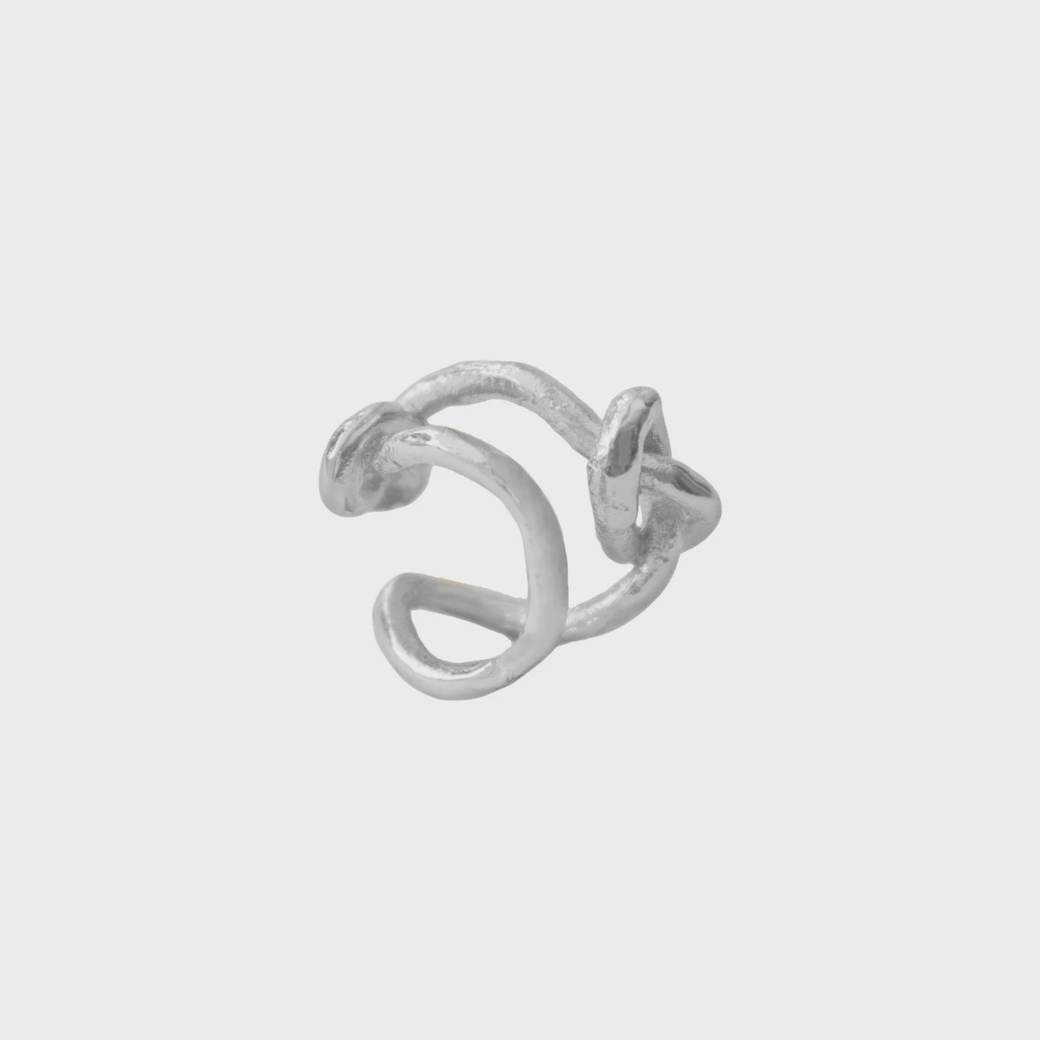 RUJAN SILVER EAR CUFF, Colour: SILVER
