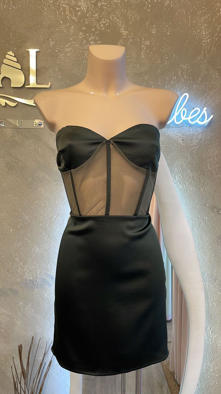 CORSET STRAPLESS MINI DRESS - FINAL SALE, Size: L