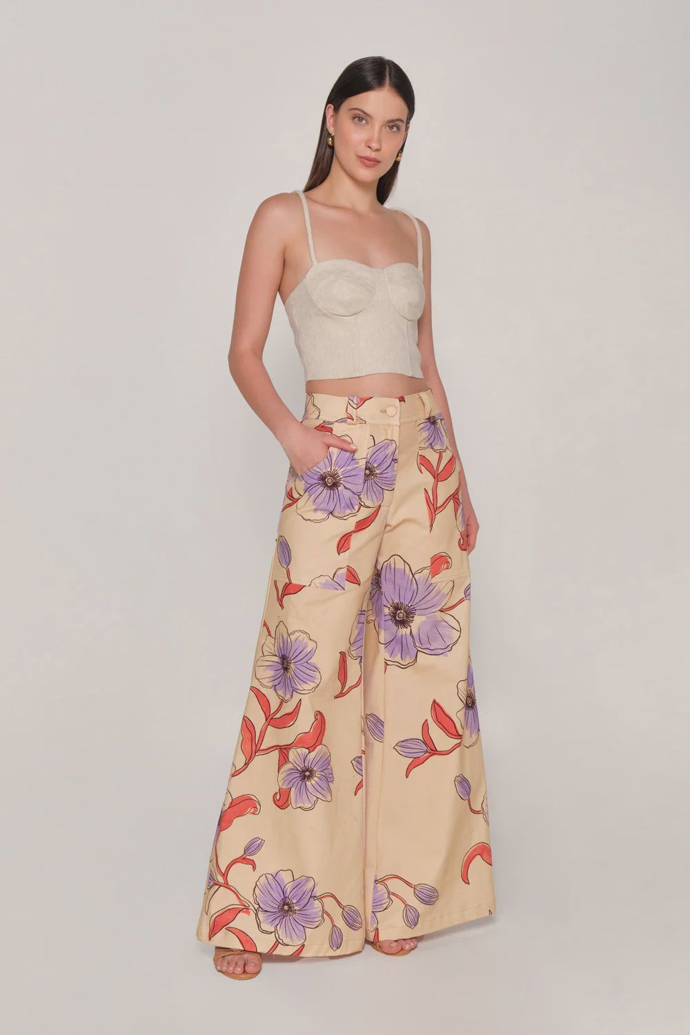 LILY PRINTED PANTS, Size: S