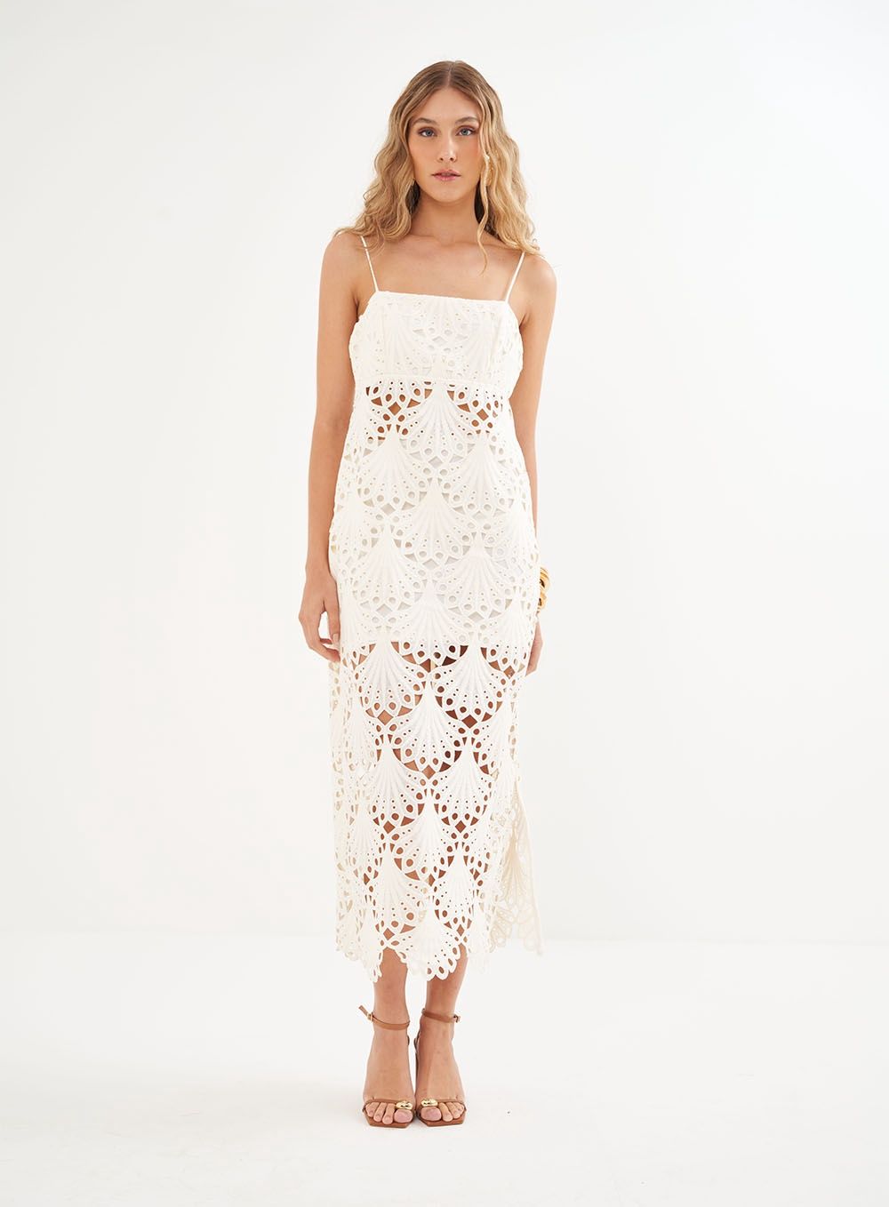 COTTON LACE RIVIERA DRESS- FNAL PRICE, Size: XS