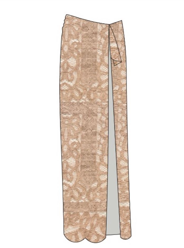 SAND-507 WRAP SKIRT, Size: S