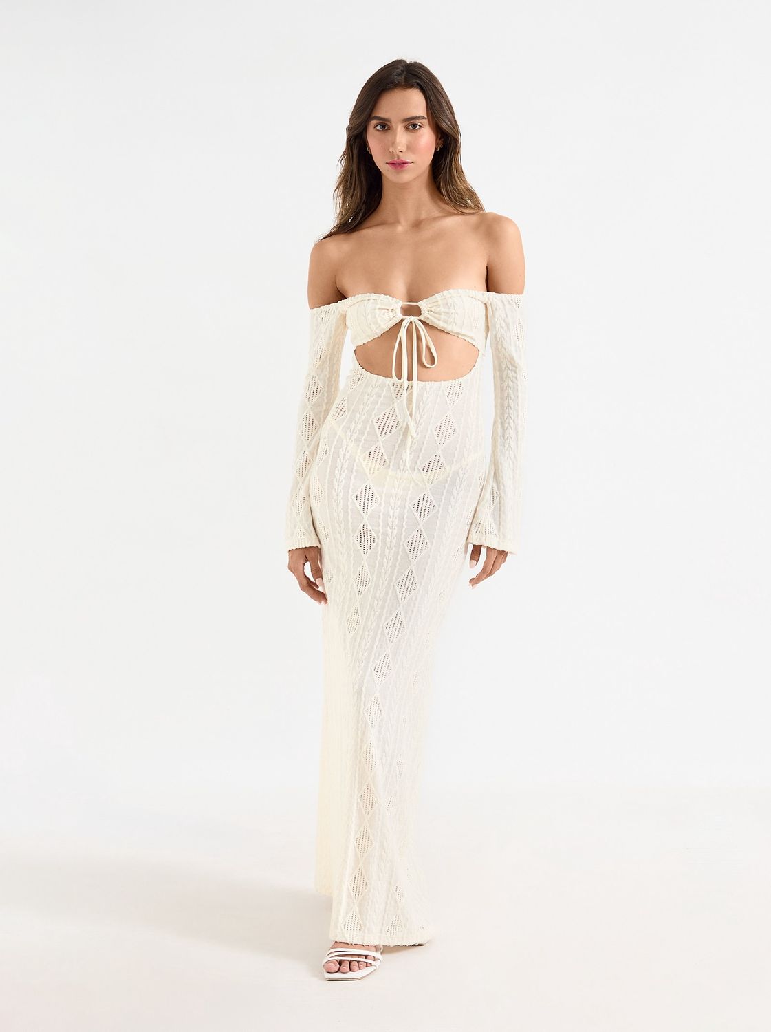 LORETH MAXI DRESS ICE CREAM