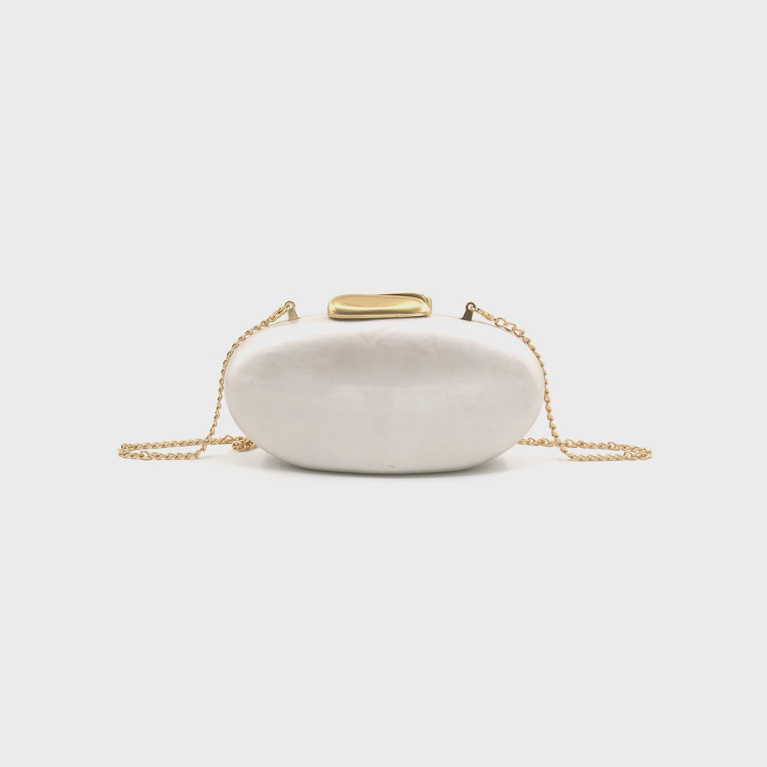 BEIGE ACRYLIC CLUTCH, Colour: BEIGE
