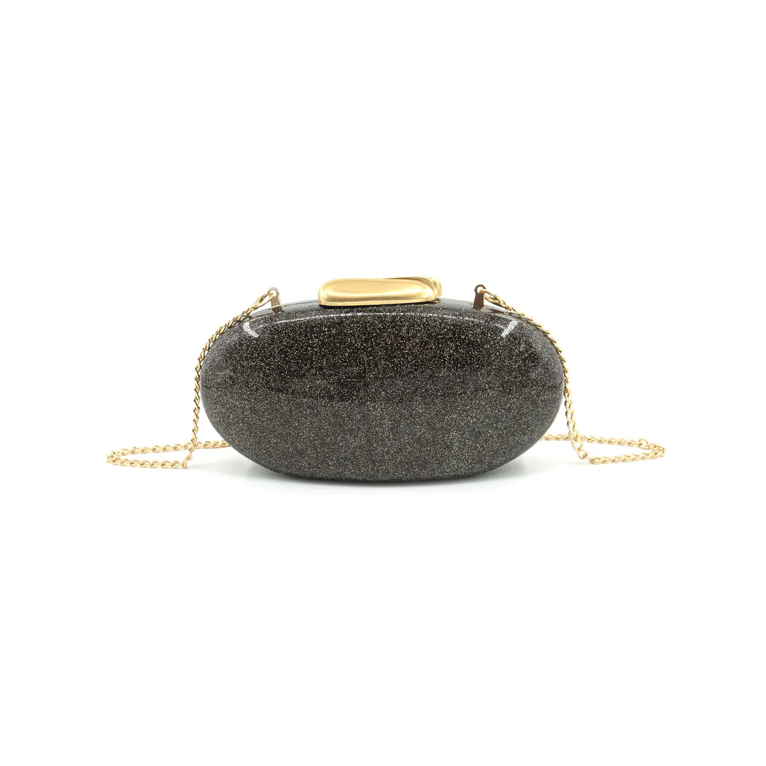 Brown Acrylic Clutch -Special  Price, Colour: Brown