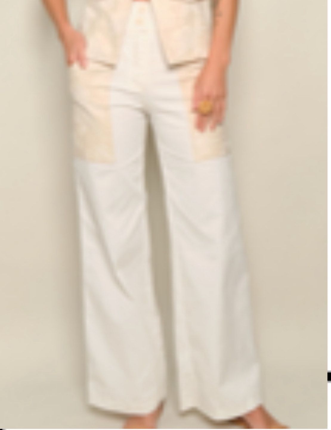 LILY PANTS IVORY, Size: S