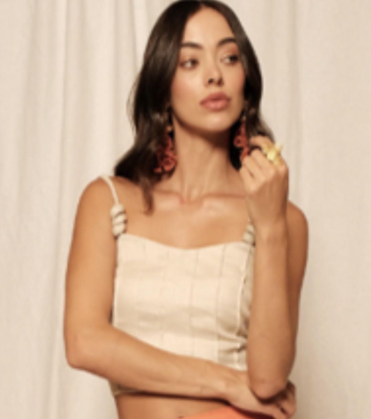 CORAL IVORY TOP, TOP: S