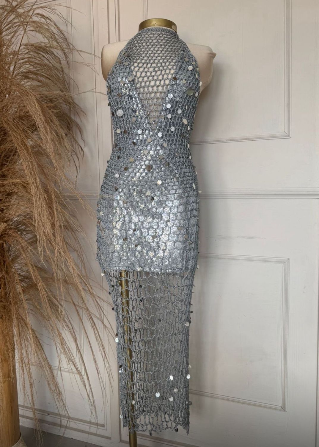 MOON DRESS SILVER, Size: S