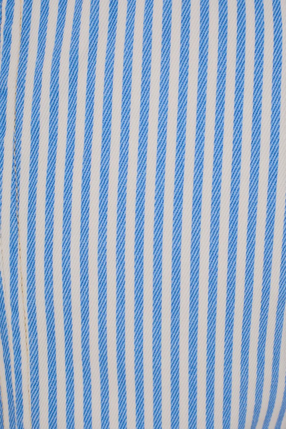STRIPE DENIM BARREL PANTS