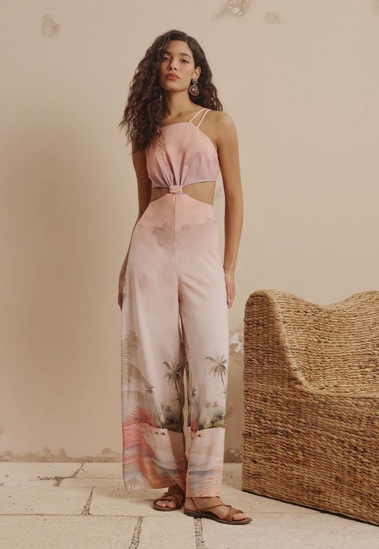 BLUSH DO COMBU PRINT JUMPSUIT
