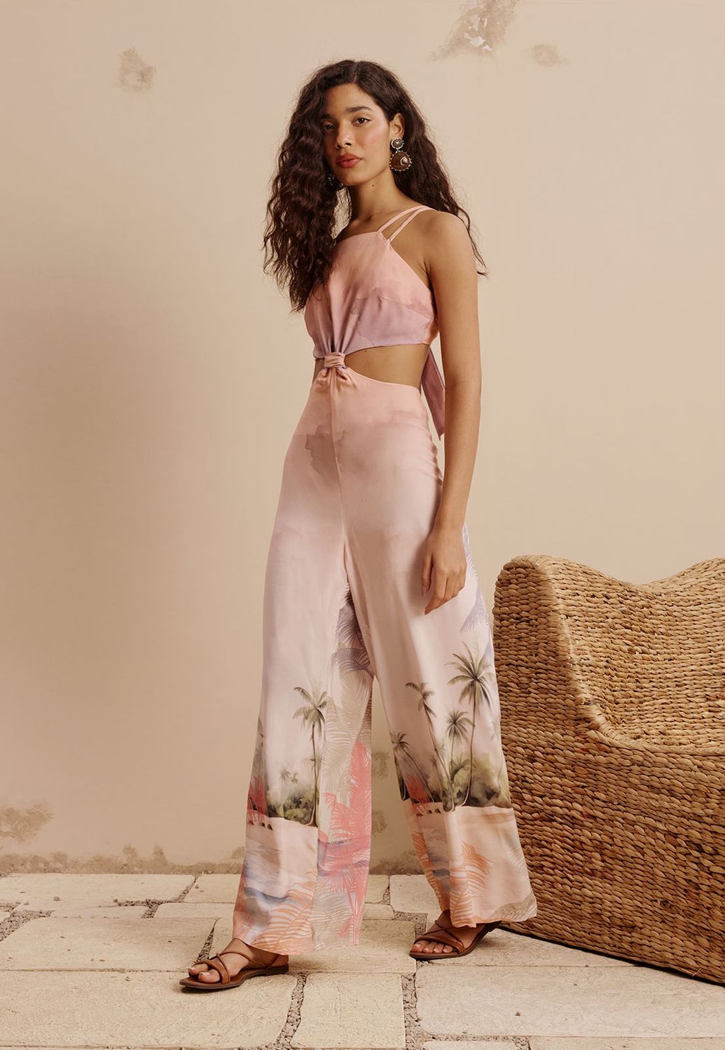 BLUSH DO COMBU PRINT JUMPSUIT
