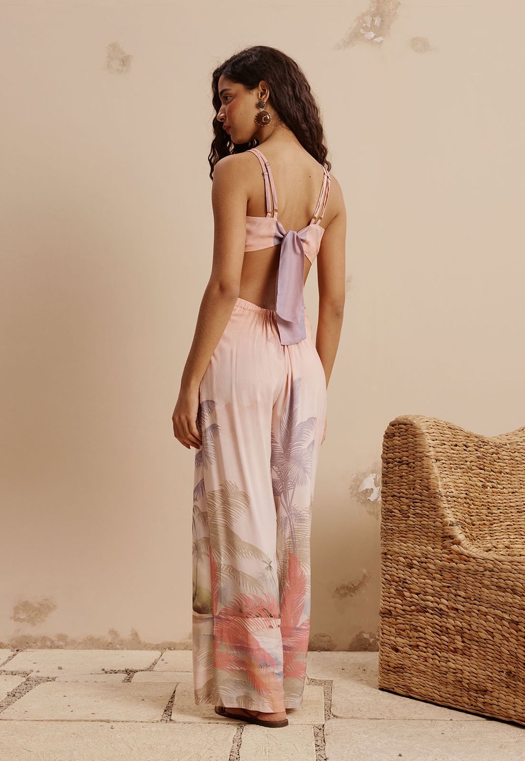 BLUSH DO COMBU PRINT JUMPSUIT