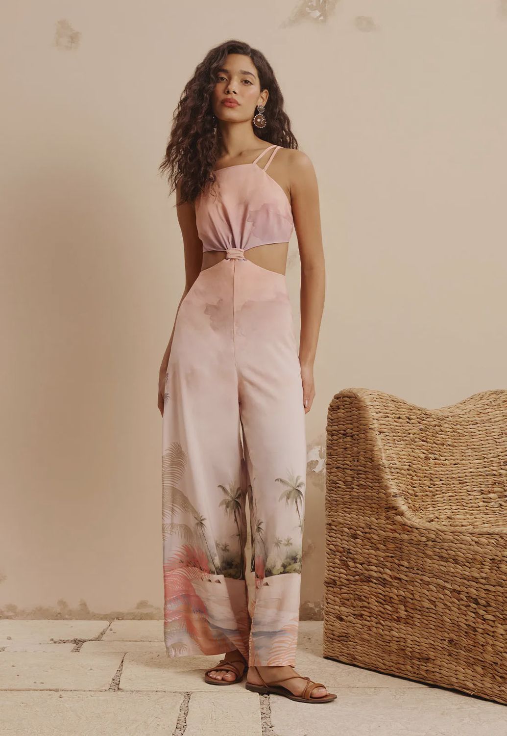 BLUSH DO COMBU PRINT JUMPSUIT - Now $599 tt WAS $1180 TT, Size: S