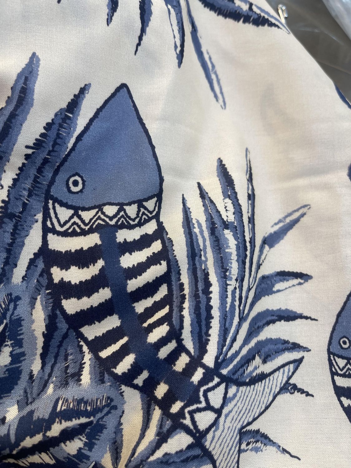 BLUE FISH PAREO, Colour: BLUE  FISH