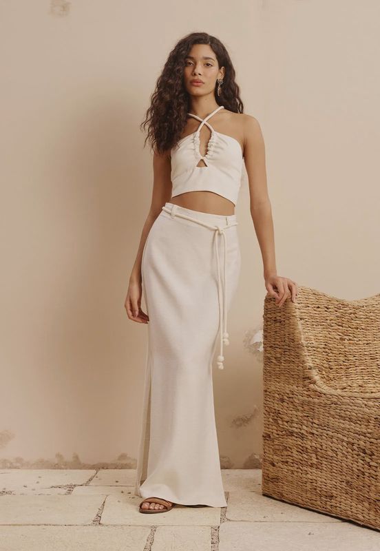 MAXI SKIRT WITH BELT DETAIL