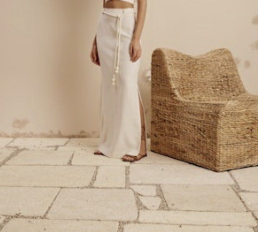 MAXI SKIRT WITH BELT DETAIL, Size: S