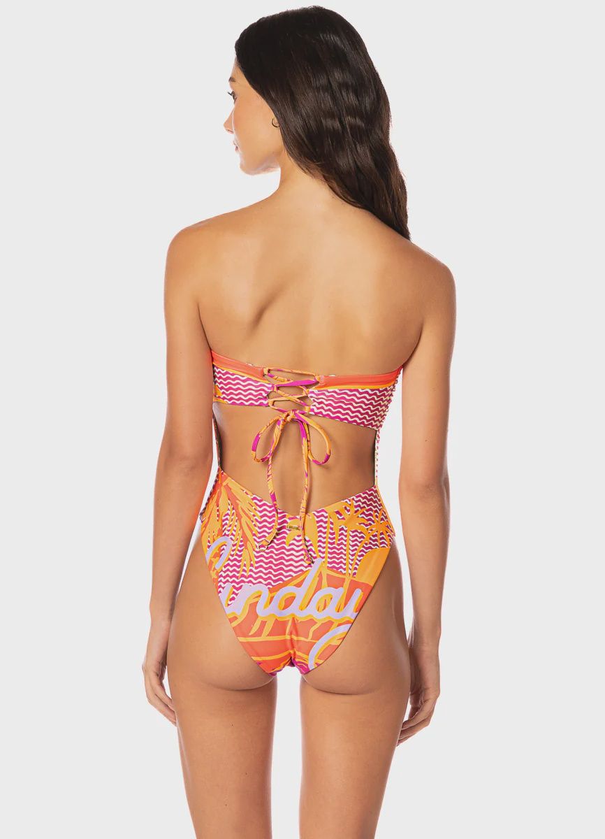 ALOHA DREAM OHANA  BANDEAU ONE PIECE