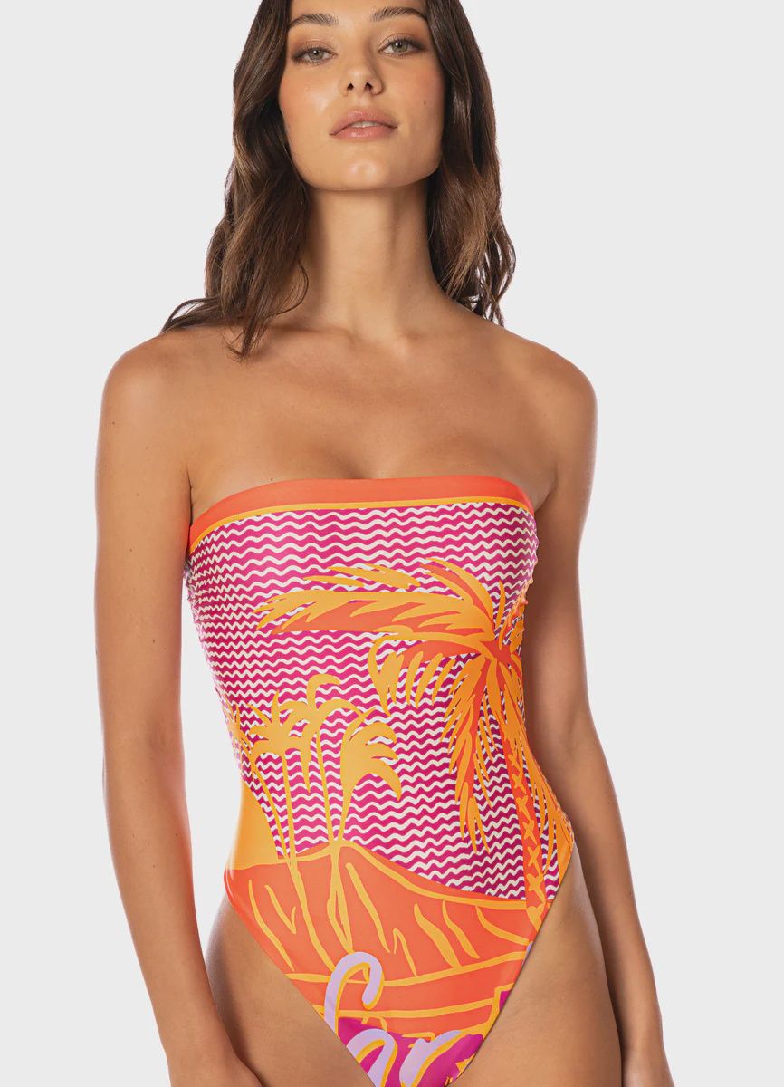 ALOHA DREAM OHANA  BANDEAU ONE PIECE