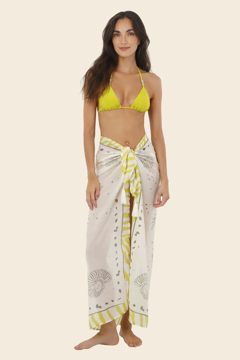 GREEN COLOR BLEND THE MUST PAREO, Size: O/S