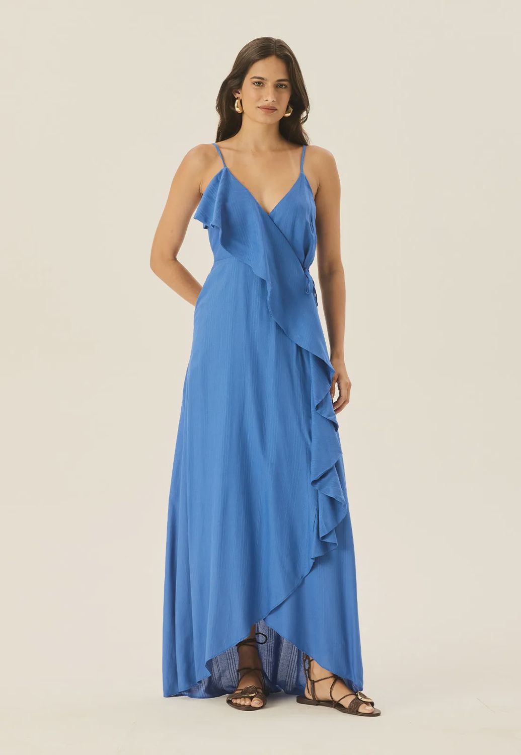 AVAL BLUE WARP DRESS, Size: S