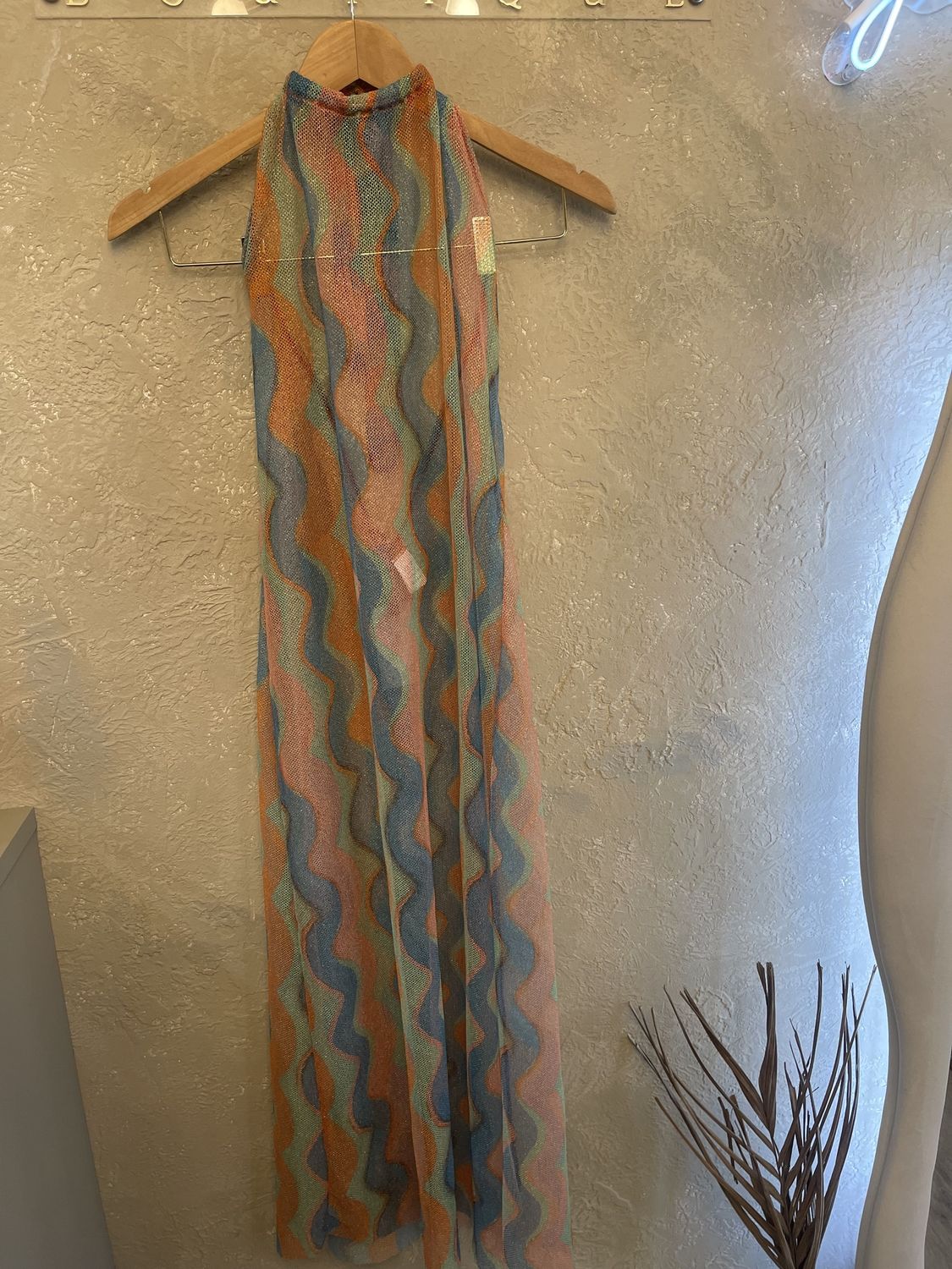 AZRA  BLUE DRESS COVER UP, Size: S