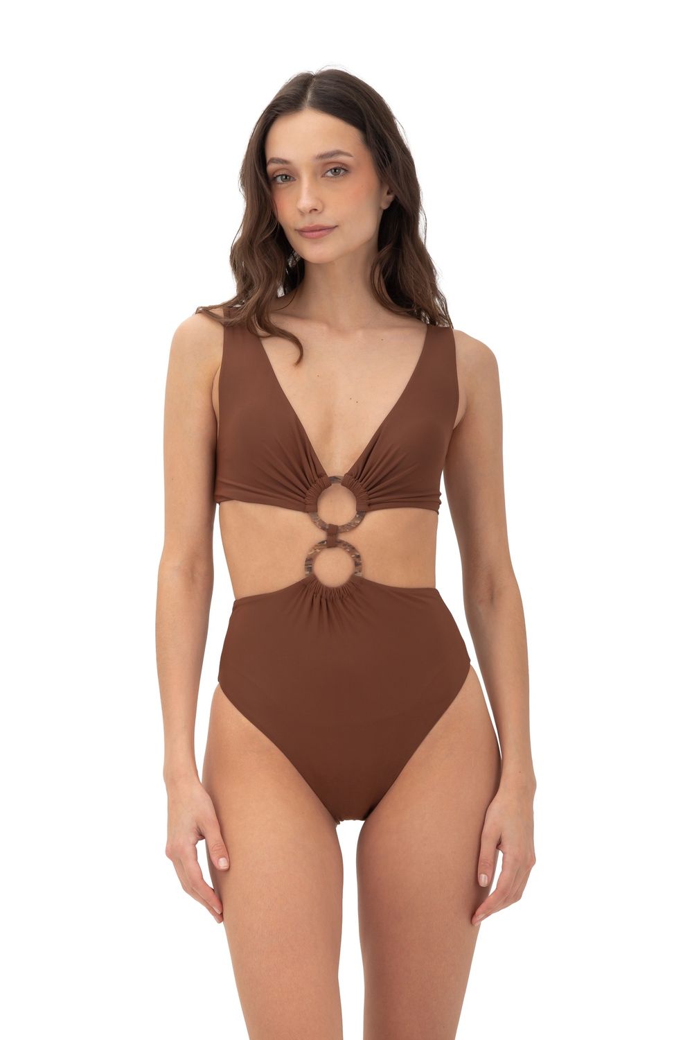 EARTH BROWN ONE PIECE, Size: S