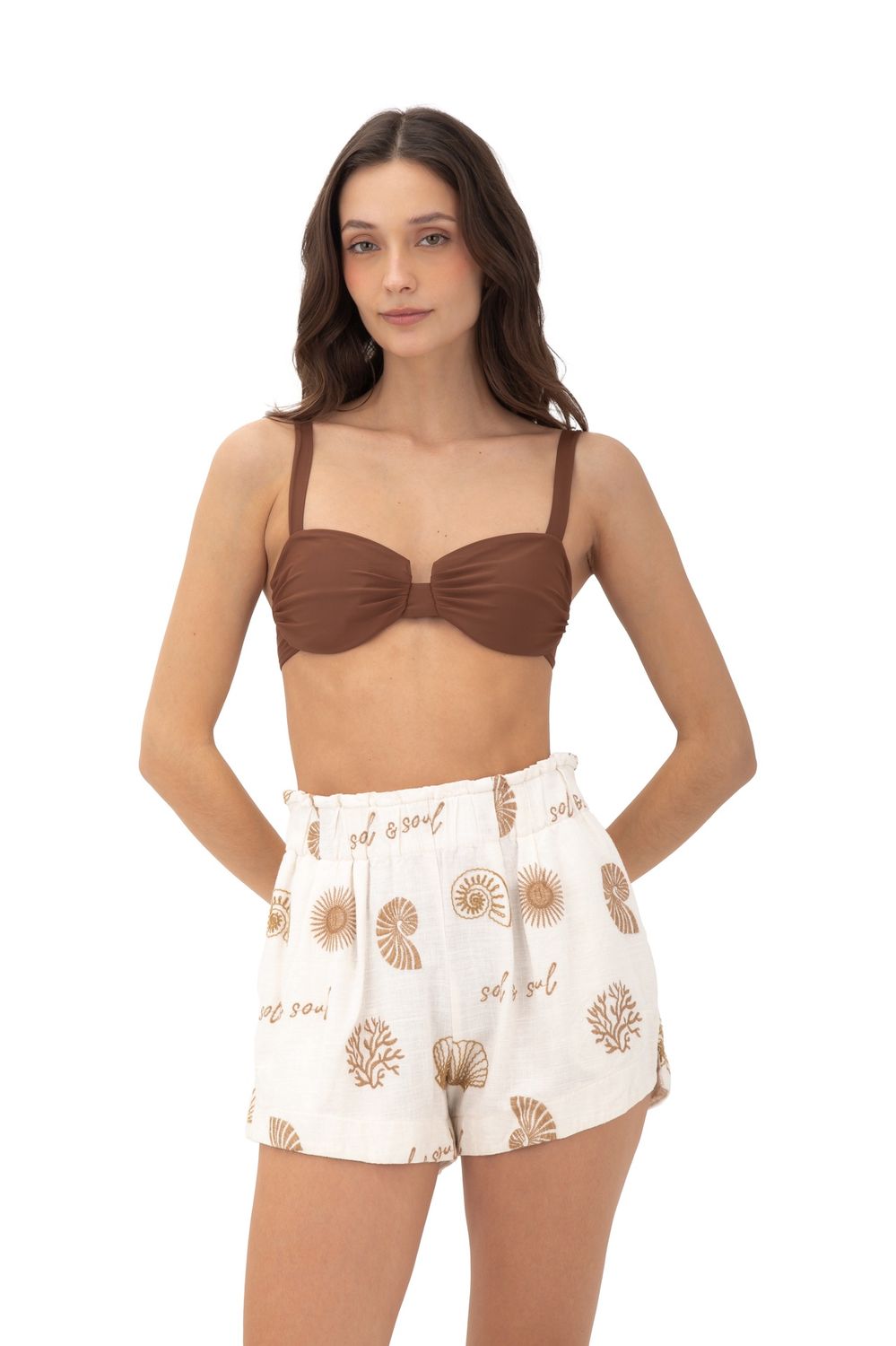 SOULSHELL LINEN VENTO SHORT EMBROIDERED, Size: S