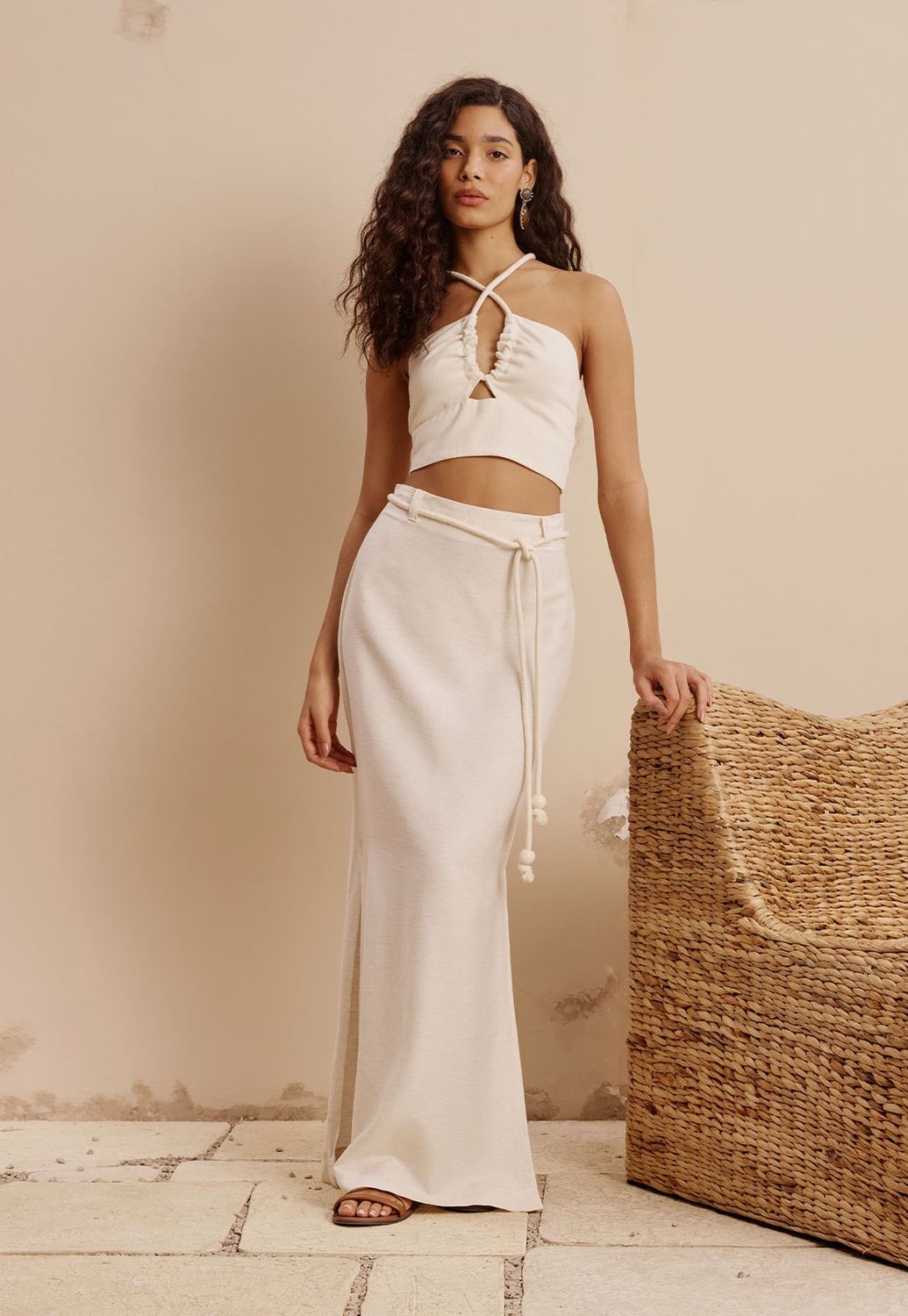 ROPE DETAIL CROPPED TOP, Size: S