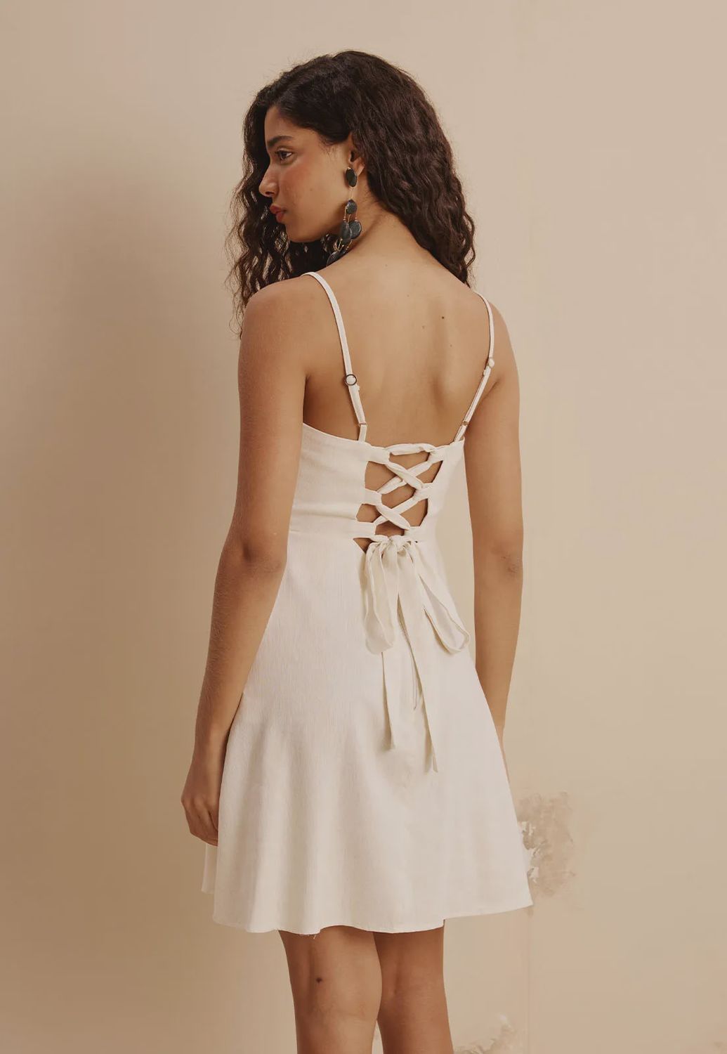 ALVA SHORT DRESS MONOCROMATIC OFF WHITE