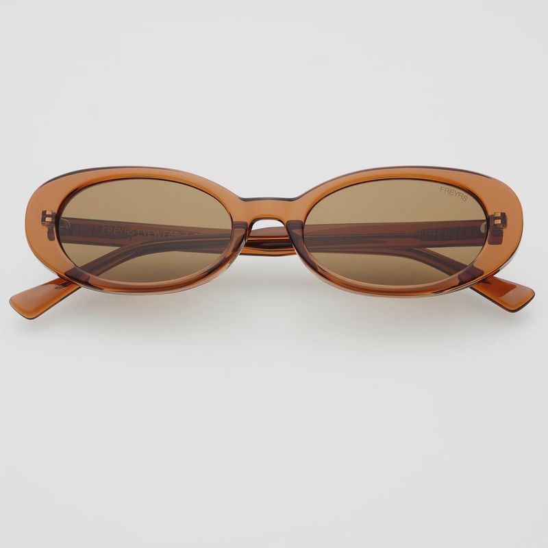 MIMI OVAL BROWN SUNGLASSES