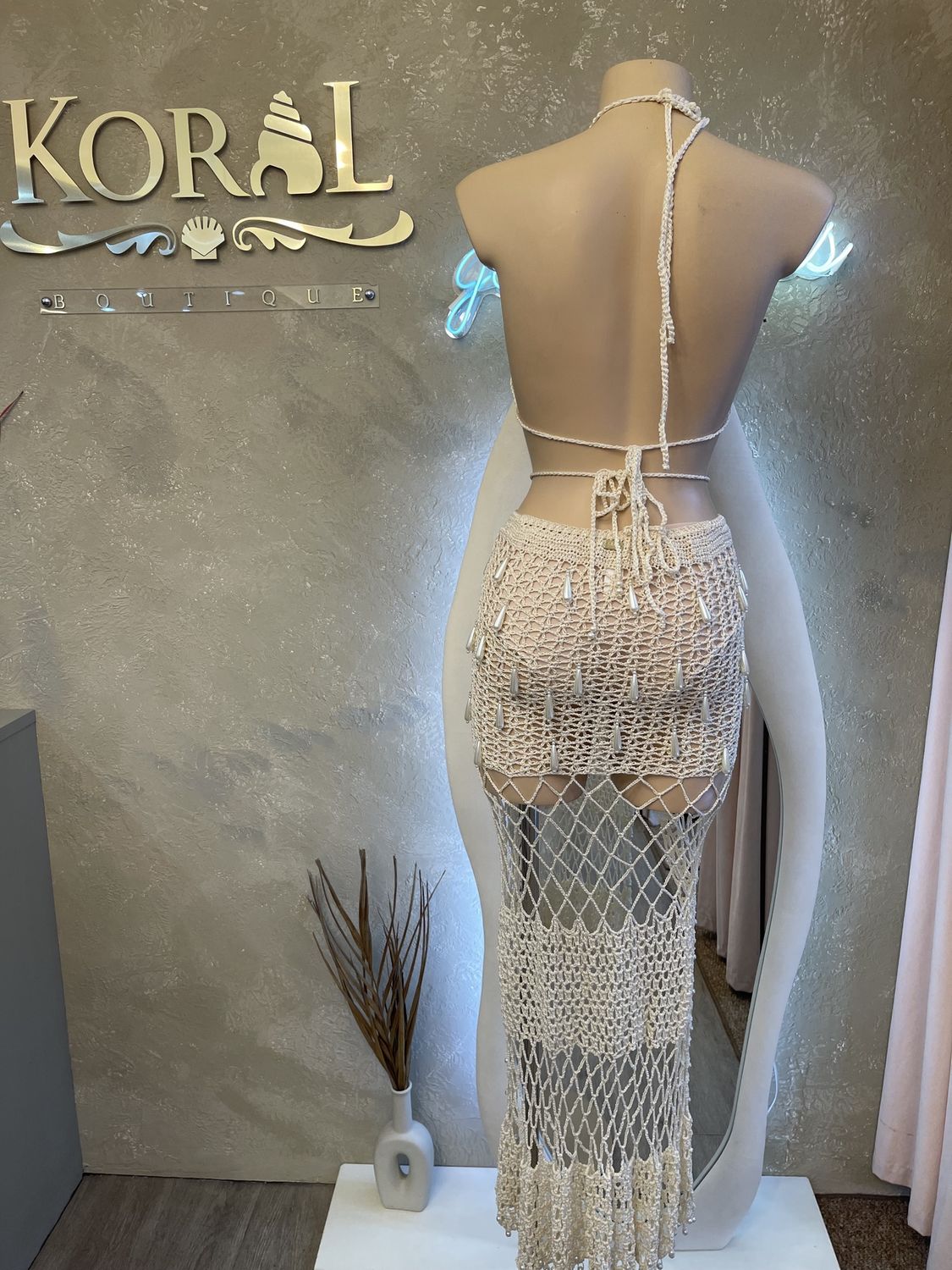 MAYORCA PEARLS DROP TWO PIECE SET CROCHET