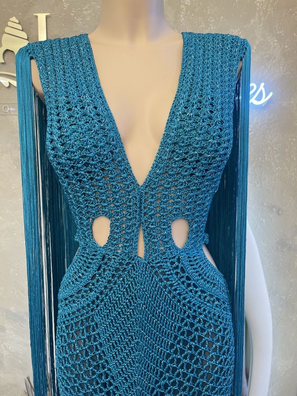 LOS ROQUES HANDWOVEN DRESS