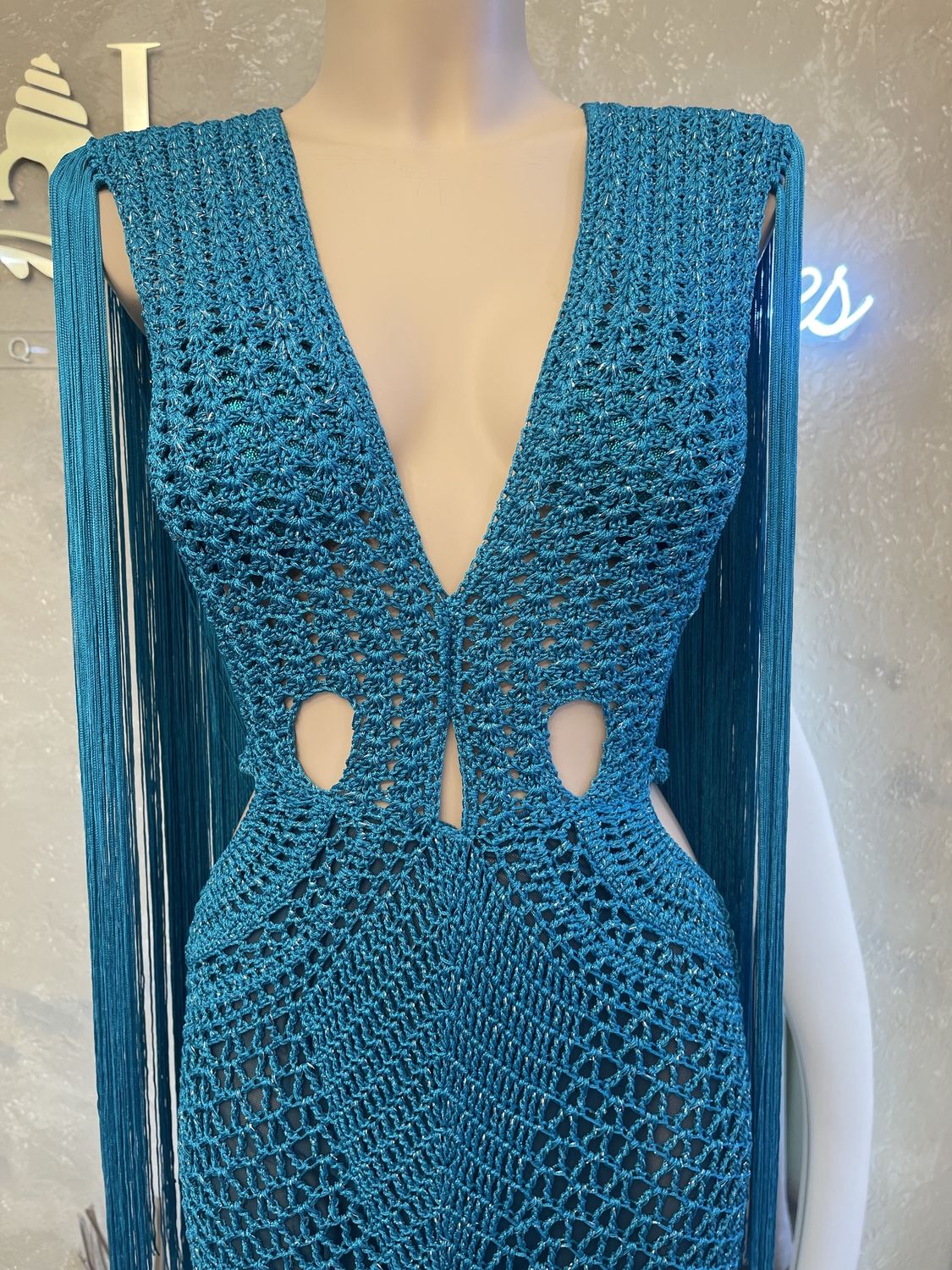 LOS ROQUES HANDWOVEN DRESS