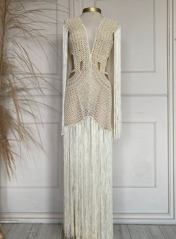 LOS ROQUES OFF WHITE DRESS