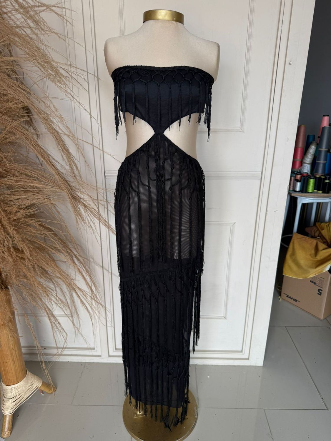 FABI NIGHT FRINGE DRESS, Size: S