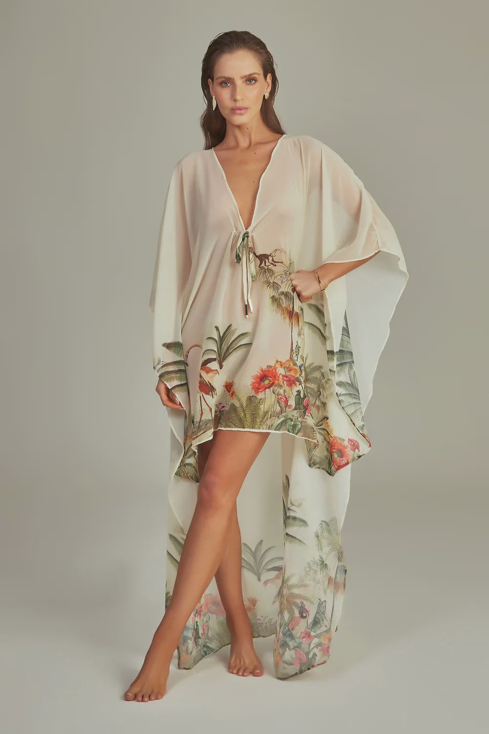 MARESIAS KAFTAN TROPICAL PARADISE PRINT, Size: O/S