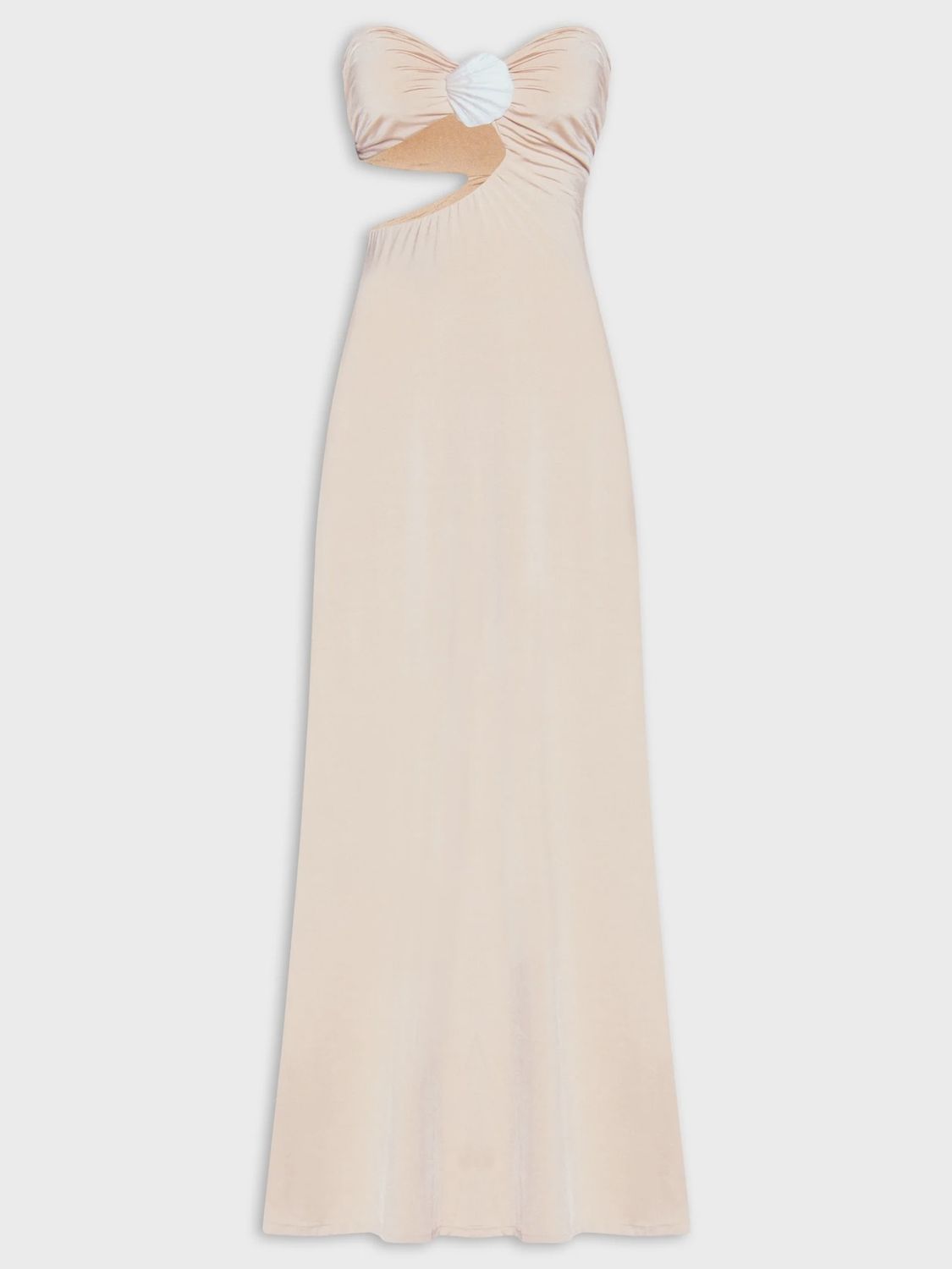 BEIGE SHELL MAXIDRES, Size: XS