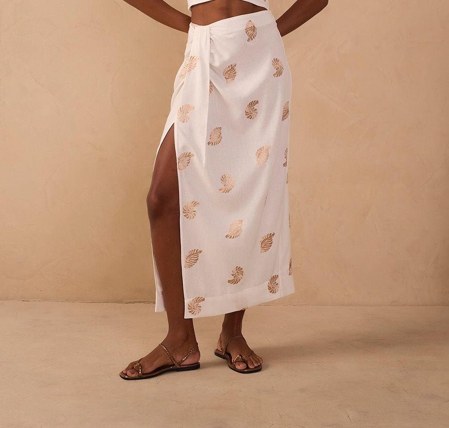 LUREX SHELL SKIRT, Size: XS