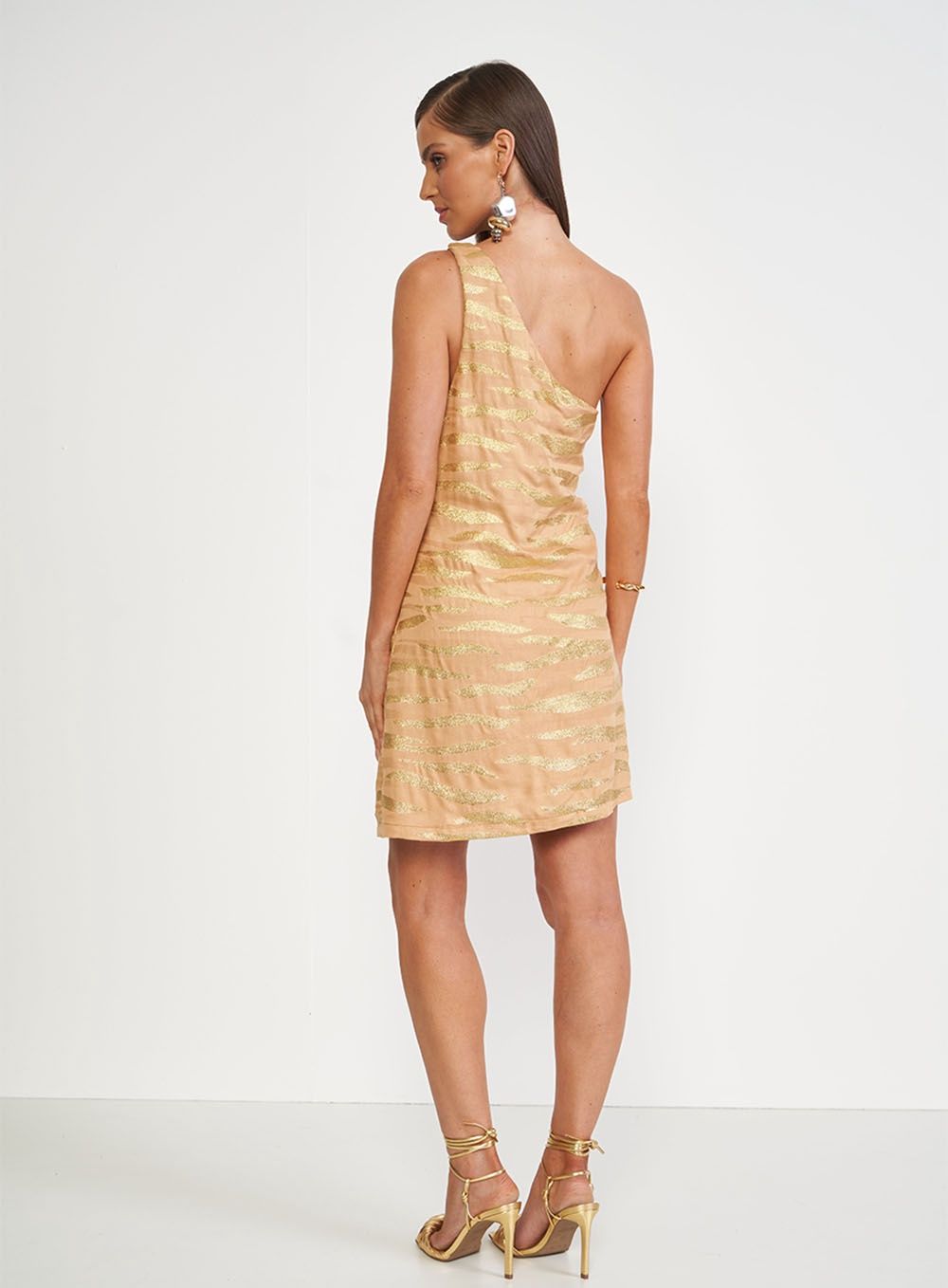 GOLD ONE SHOULDER DRESS