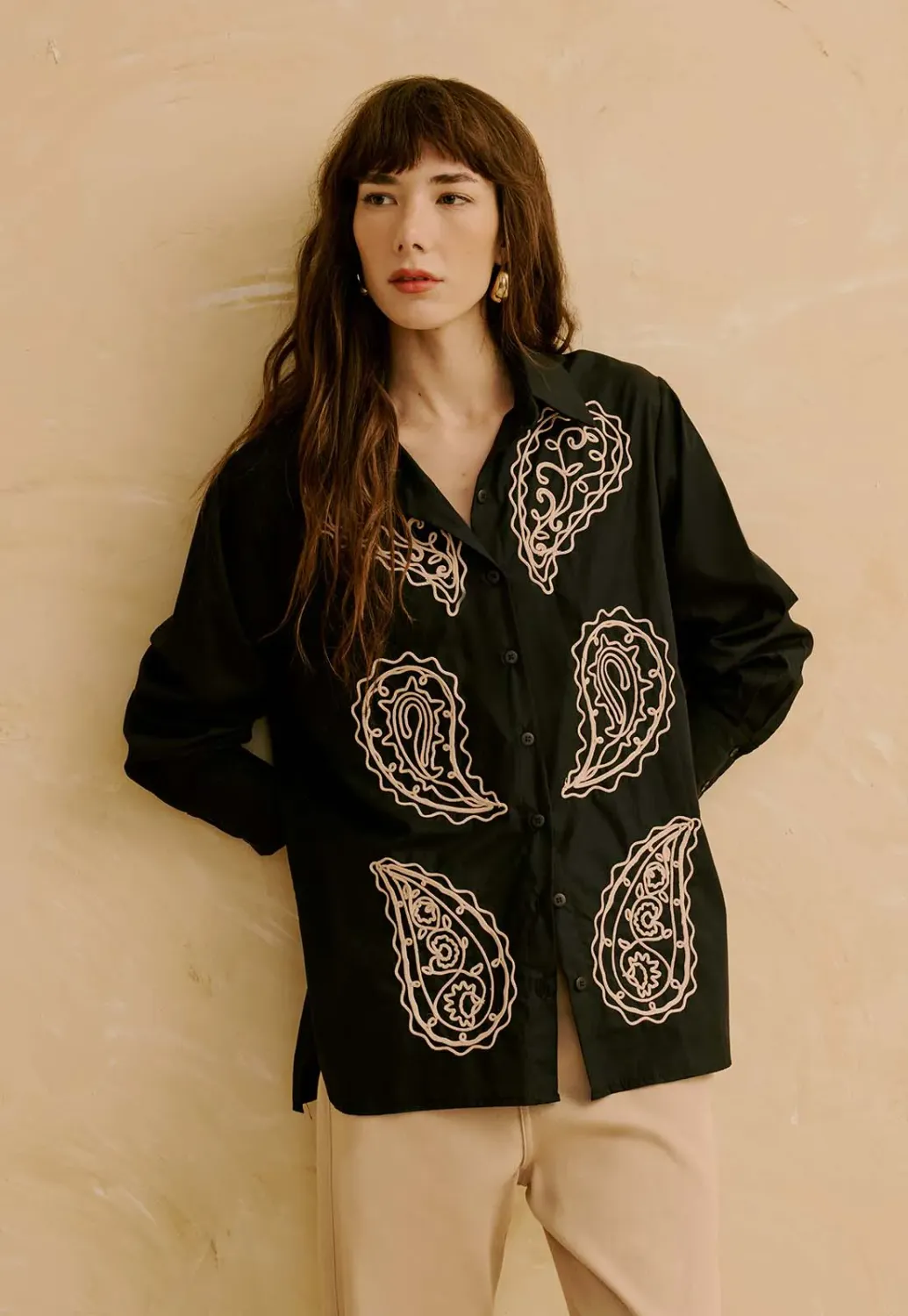 OVER SIZE CASHMERE SHIRT, Size: S