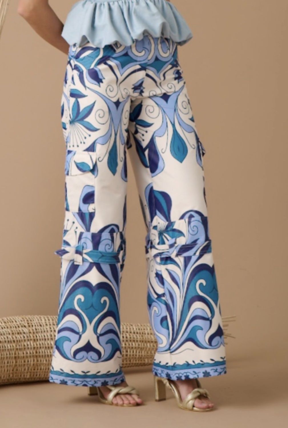 MALLORCA PRINT PANTS, Size: XS