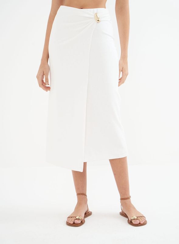 GOLD DETAIL OFF SHELL SKIRT