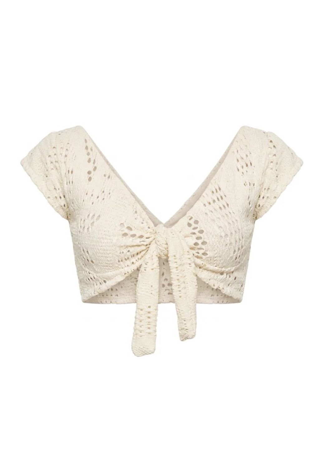 Top Cherie Jacquard Off white, Size: XS