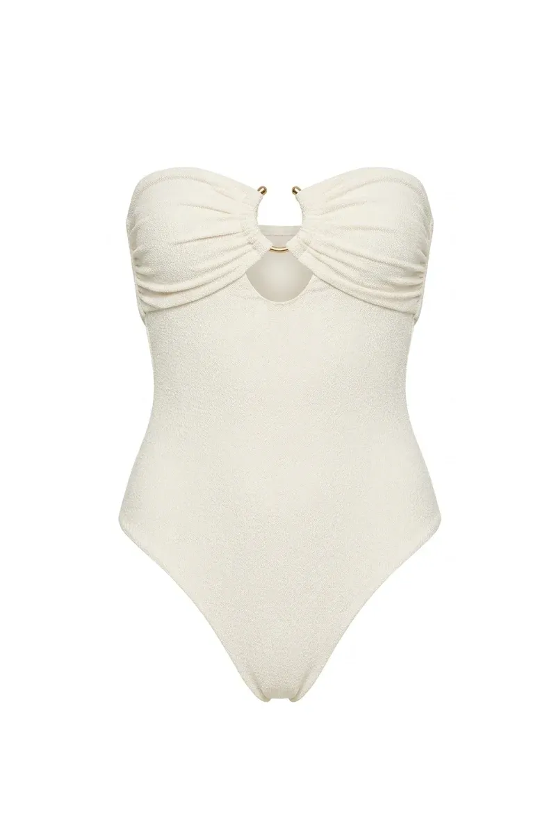 Sahara Off white Textured One Piece, Size: XS