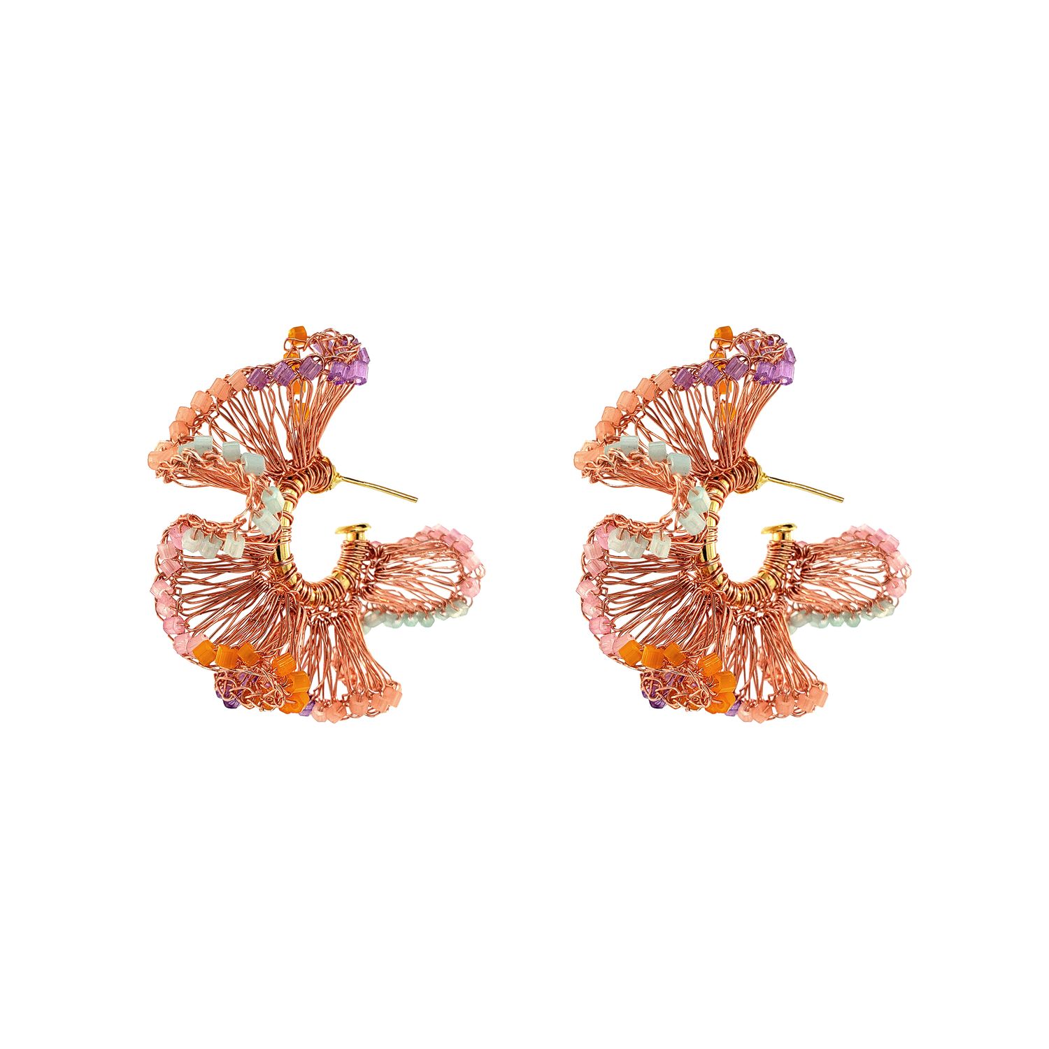 Blush Sunset Hand Made Crochet Earrings