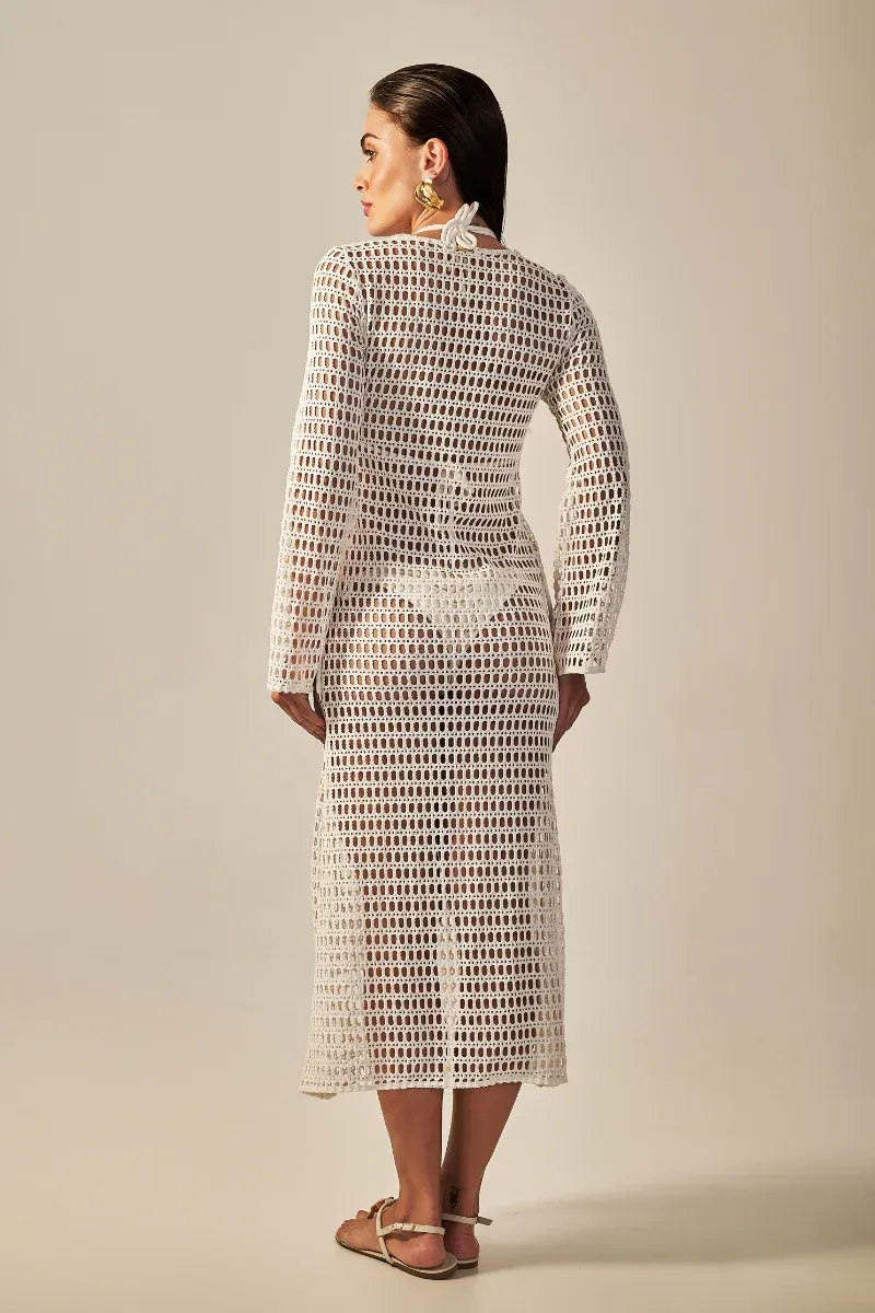 Sixty White Rede Dress