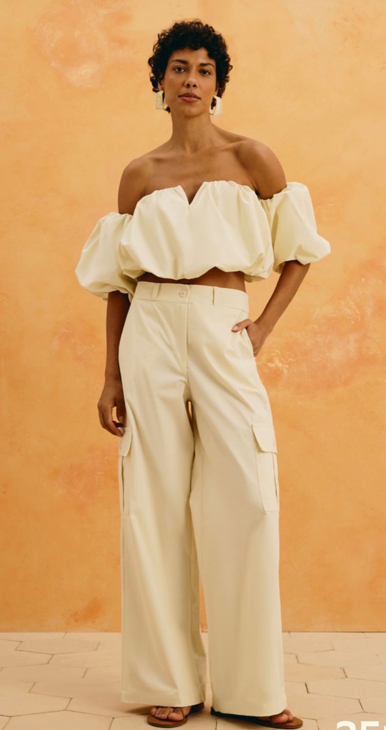 Cargo Costas Beige Pants, Size: S