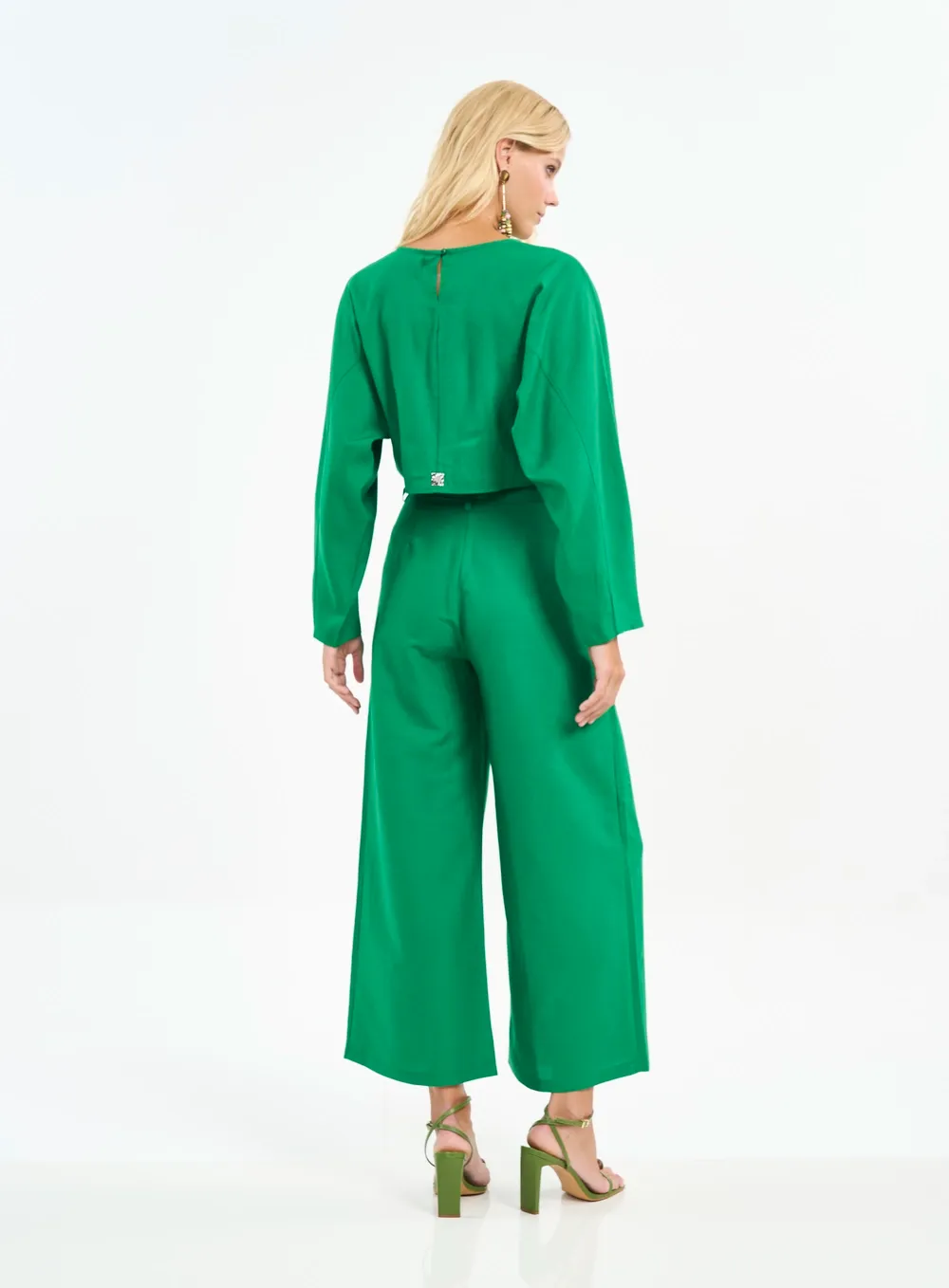 Green Vanity Flare Pants