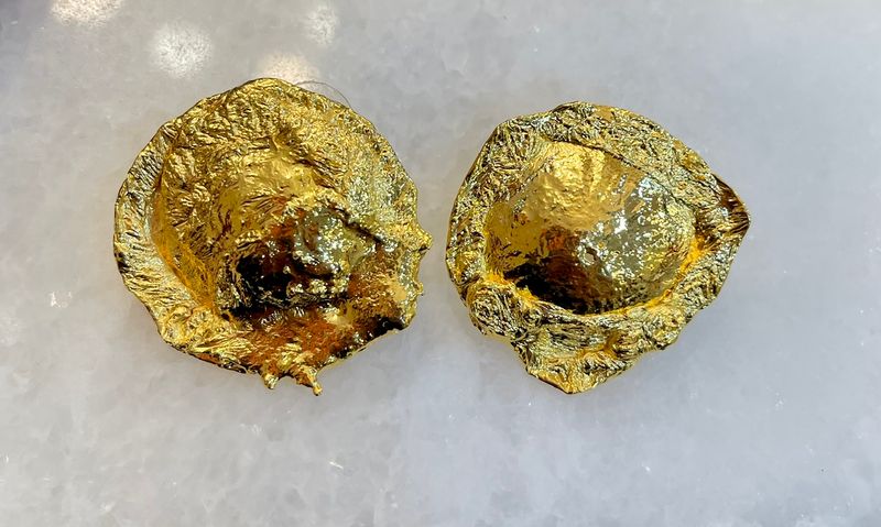 Raw Hammered  Earrings