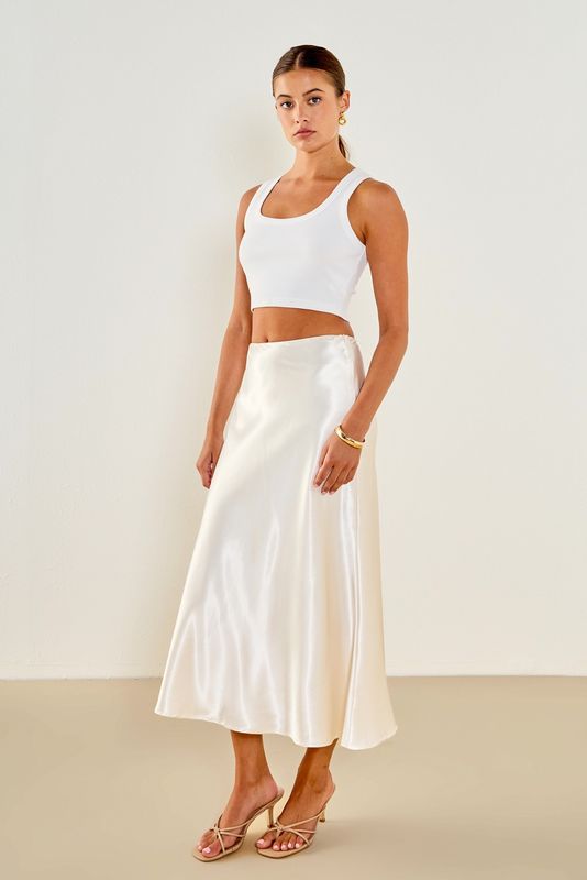 Ribbed Crop White